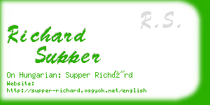 richard supper business card